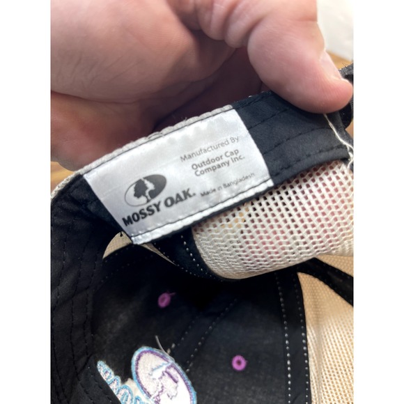 Mossy‎ Oak Hat Cap Camouflage And Purple Adult Trucker Mesh Strapback New - Picture 10 of 11